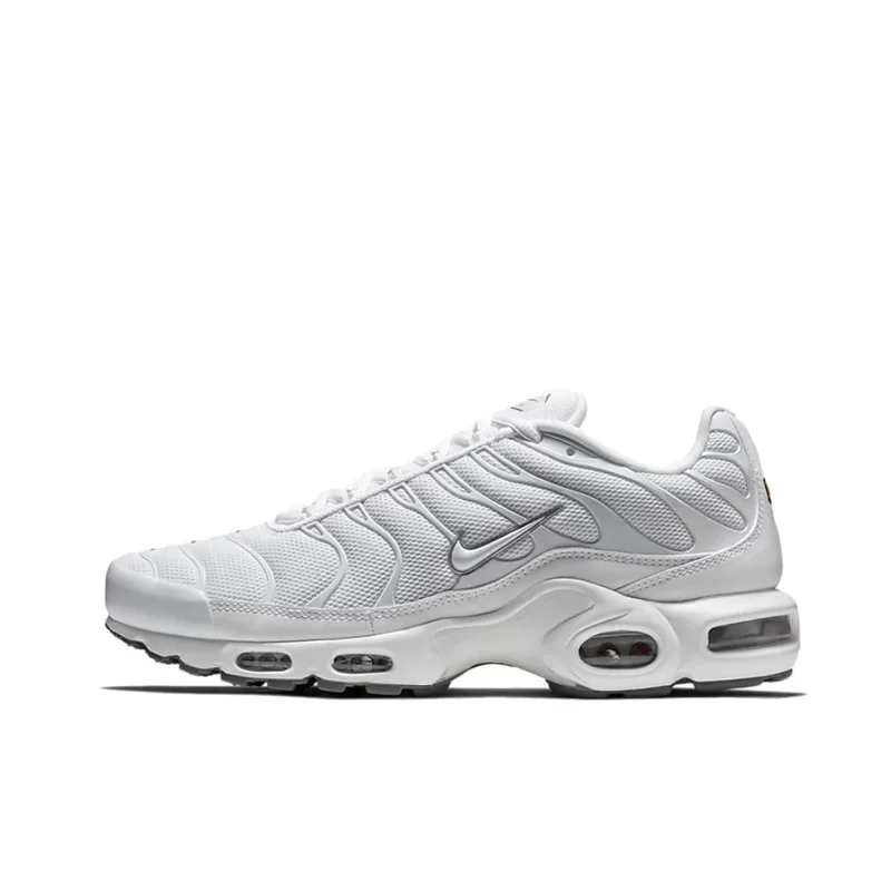 Nike White Air Max Plus TN Retro Fashion Running Shoes Comfortable Wearable Men's and Women's Casual Sneakers