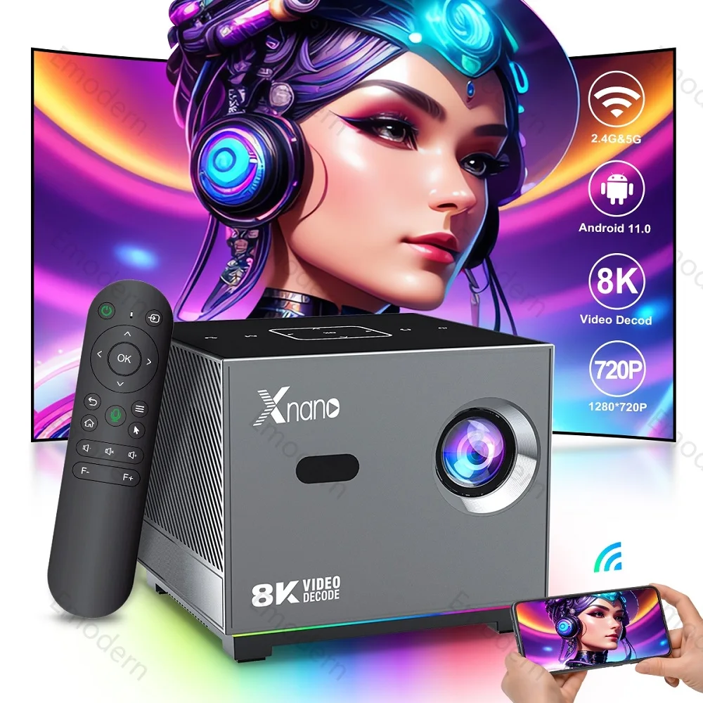 Nuevo Proyector X3 4K 300 ANSI Android 11 cine en casa proyector portátil al aire libre Dual Wifi6 Allwinner H713 BT5.0 1080P 1280*720P