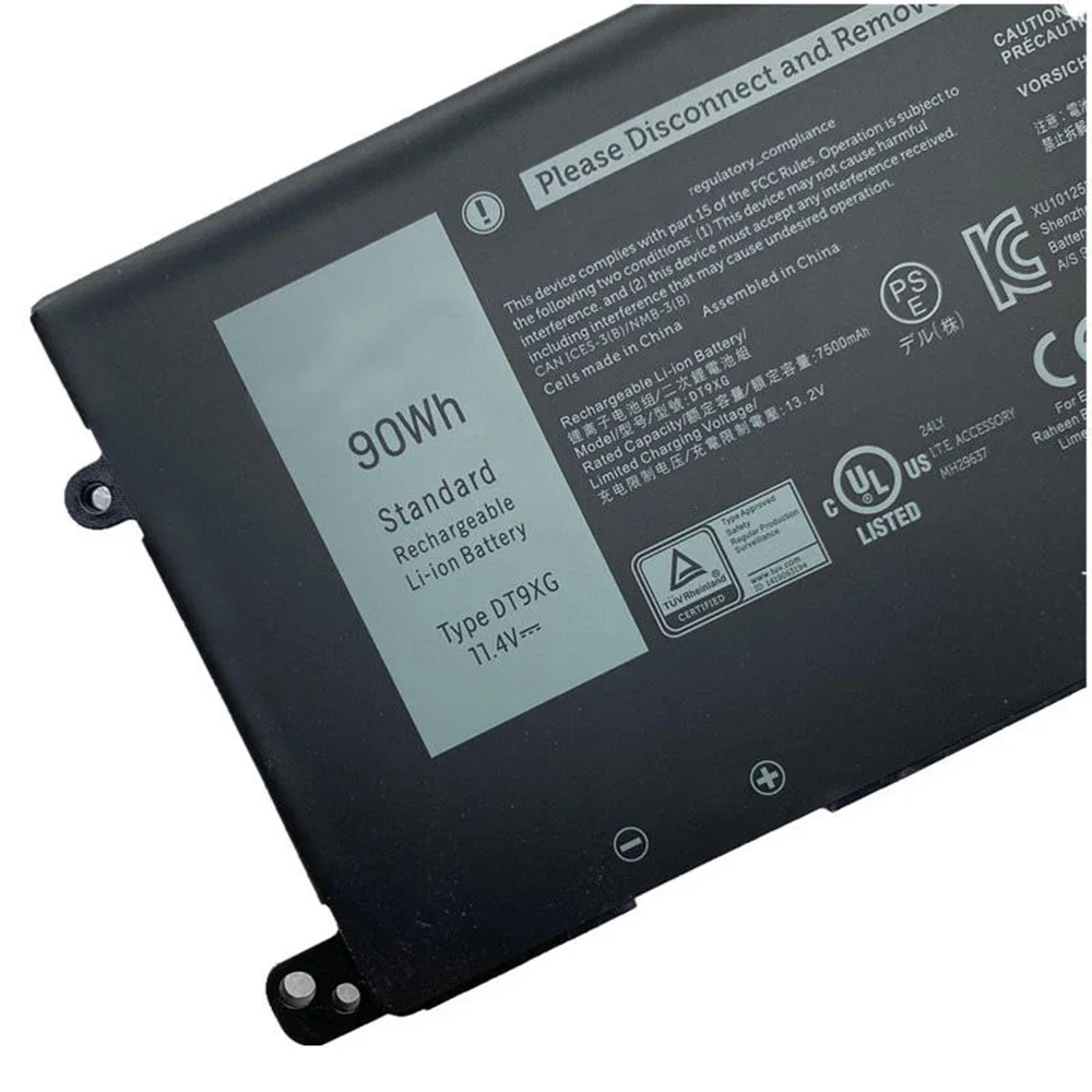 Brand New Original DT9XG 11.4V 90Wh Laptop Battery for Dell Alienware Area-51m ALWA51M 7PWKV P38E001 07PWXV