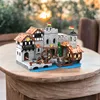 3093개 모델 빌딩 블록 세트 – Lion Knights' Harbor – 탈착식 지붕과 힌지 벽이 있는 모듈식 중세 항구 1