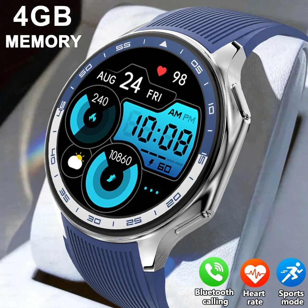 

For Huawei Smart Watch Men's 466*466 AMOLED Screen 4GB Memory 3D Surround Vision Watches BT Call Waterproof Smartwatch 2024 New