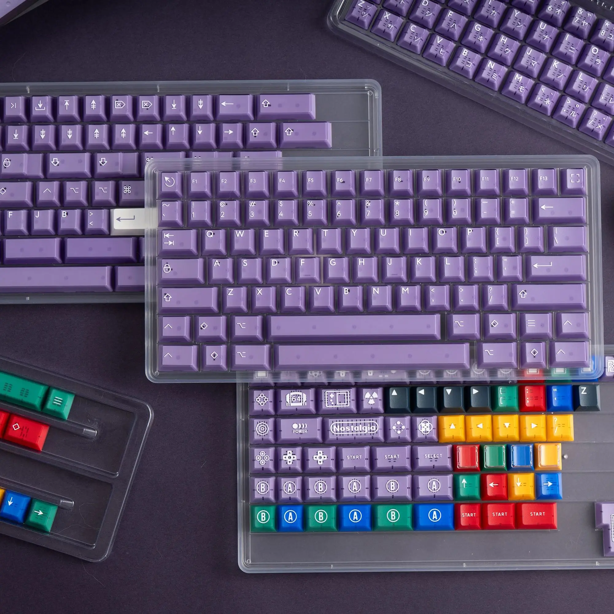 ベースキット/デスクマット] PBTfans Atomic Purple R2 ABS ダブル