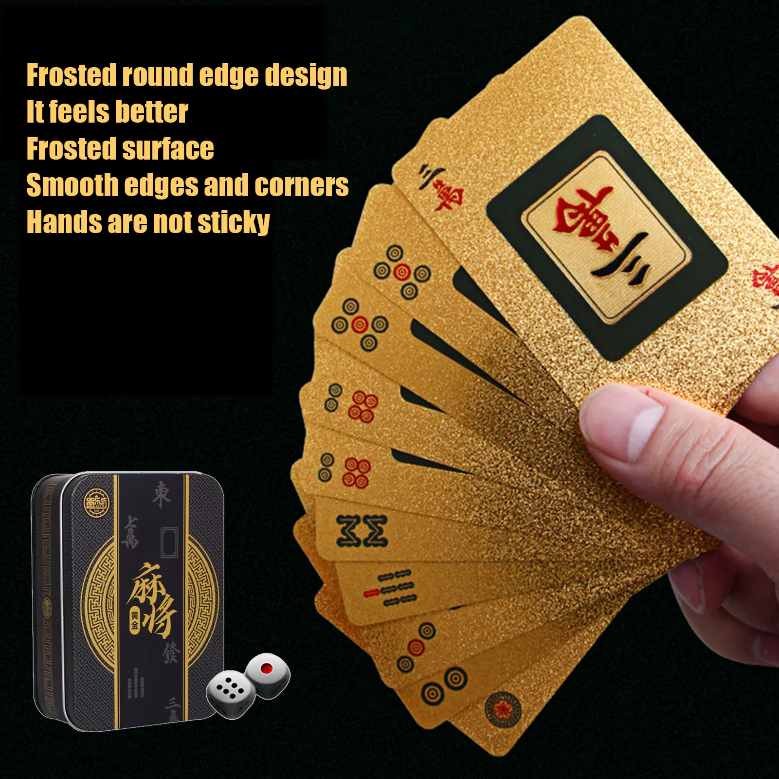 

Mahjong Playing Cards 146pcs Ma hjong Cards Set PVC frosted Thicken Handheld Poker Waterproof Chinese / American Majhong