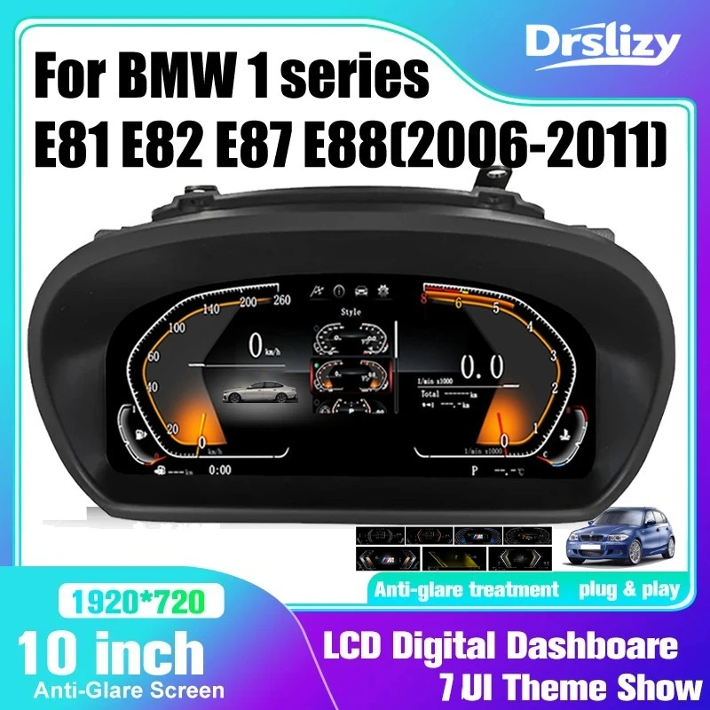 

Cluster Dashboard For BMW E81 E82 E87 E88 2006-2011 1 Series CCC CIC speedometer LCDinstrument panel HUD digital instrument