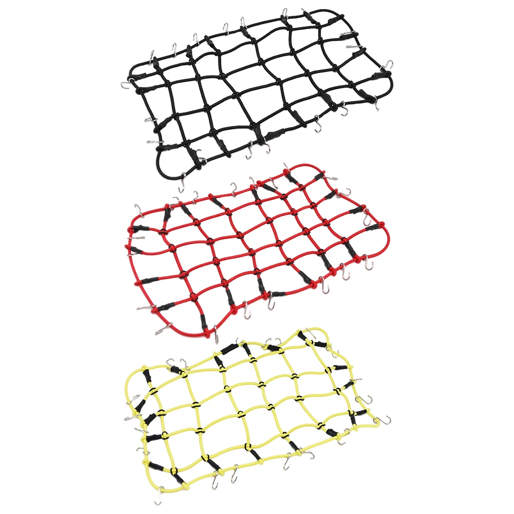 

Decoration Mini Elastic Luggage Net Roof Rack Storage Net With Hooks for 1/10 RC Crawler AXIAL SCX10 D90 D110 Traxxas TRX-4 Trx4