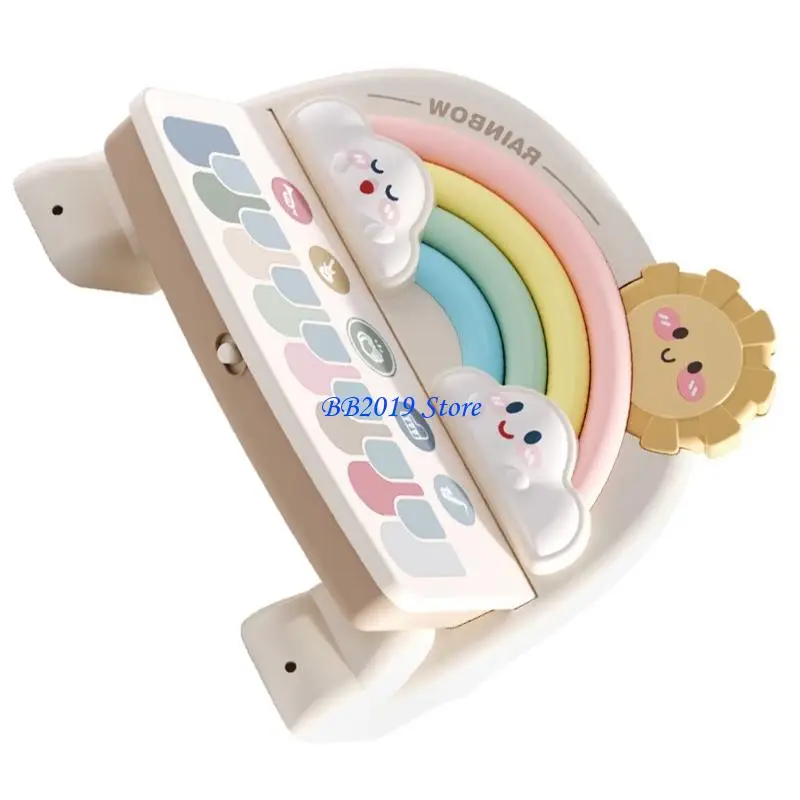 Q0KB Giocattolo con tastiera musicale portatile per bambini in età prescolare con suoni multipli per favorire l'apprendimento e