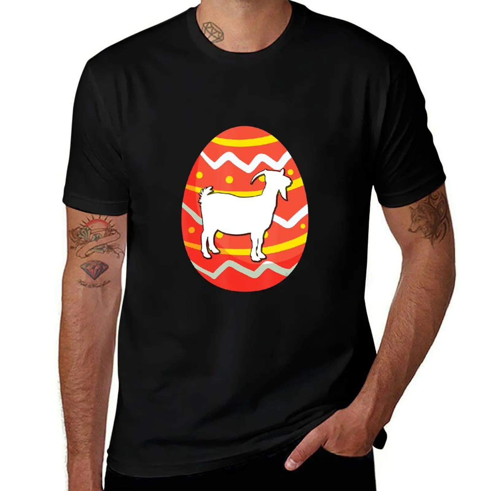 

Easter Goat Eggs Funny T-Shirt anime clothes graphic tee shirt men clothing