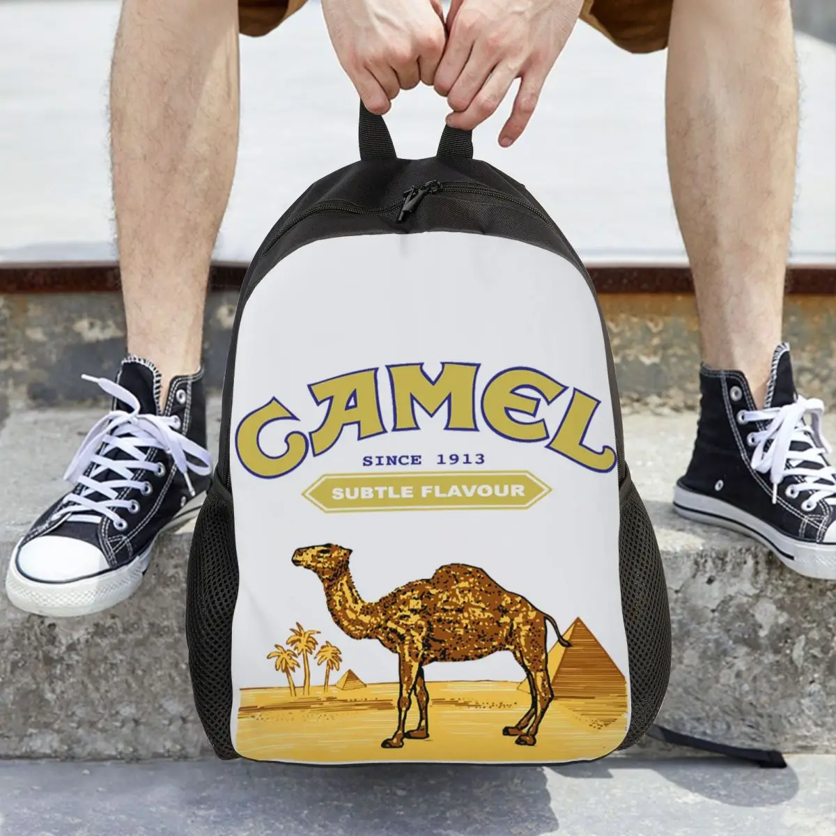 Zaino per studenti con sigarette cammello, borsa da scuola, escursionismo, viaggio, zaino per ragazzi e ragazze, borse a tracolla alla moda