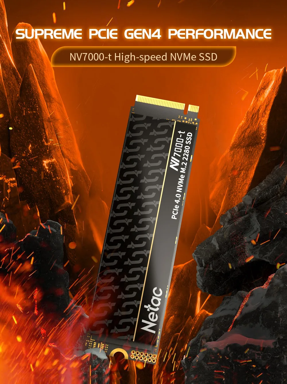 Netac 7400MB/s SSD NVMe 4TB 2TB 1TB 512GB SSD M.2 2280 PCIE4.0x4 Solid-State-Laufwerk für PS5 Laptop Desktop NV7000-T SSD – Detail 1