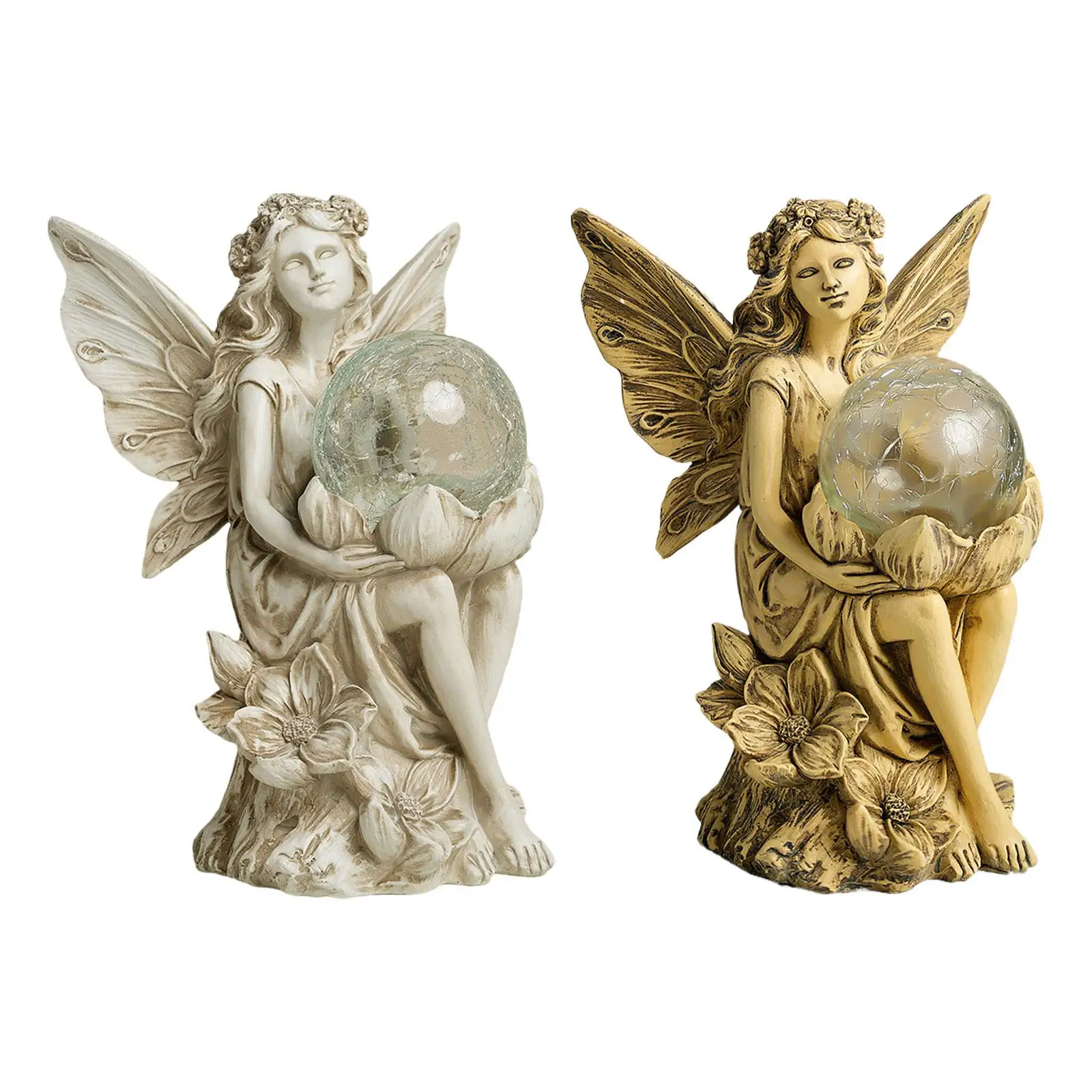 

Солнечная лампа, сказочная статуя, сказочная девушка, скульптура для цветочного горшка, дорожки, балкона