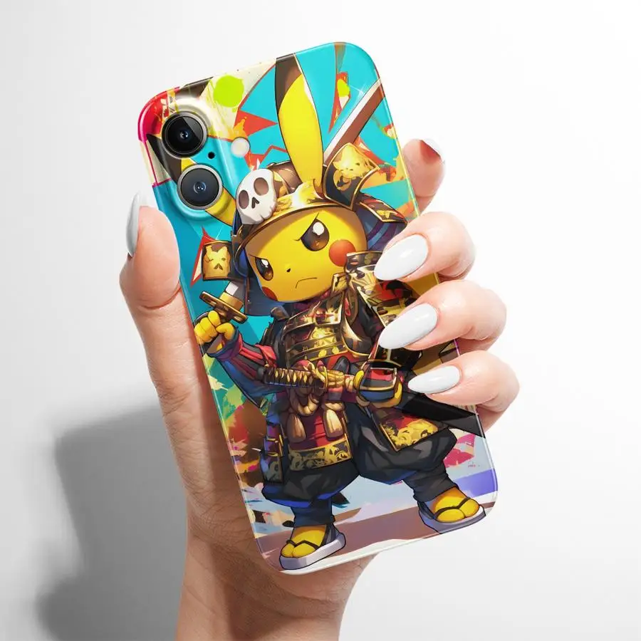Funda rígida para teléfono Anime P-Pokemon Pikachu para iPhone XR 17 Air 11 14 16 Pro Max 12 13 X 15 Plus