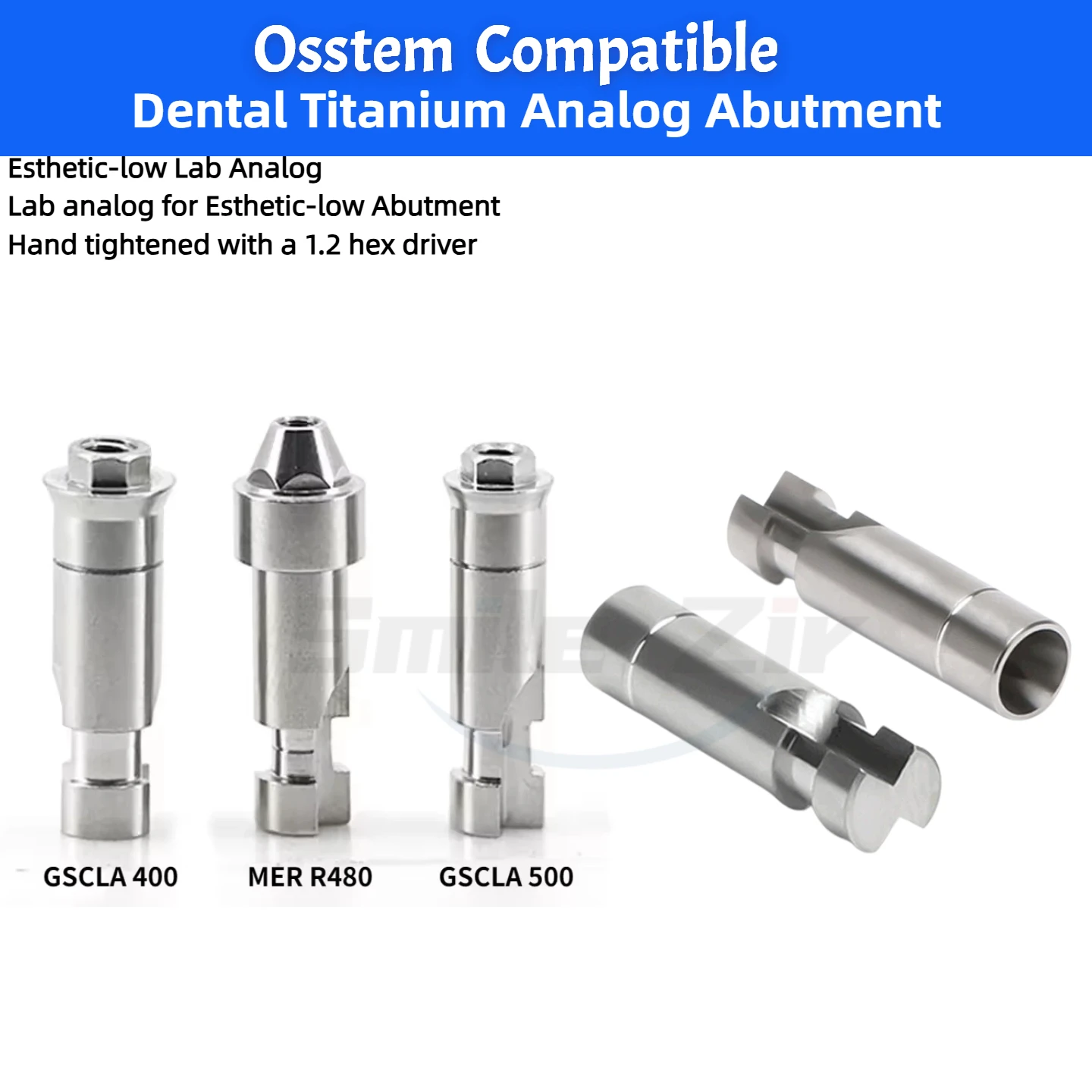 Dental Digital OSSTEM Hiossen Multi Unit Implant 3D Analog Abutment Titanium Osstem Hybrid Analog Osstem GS TS Multi Unit Analog