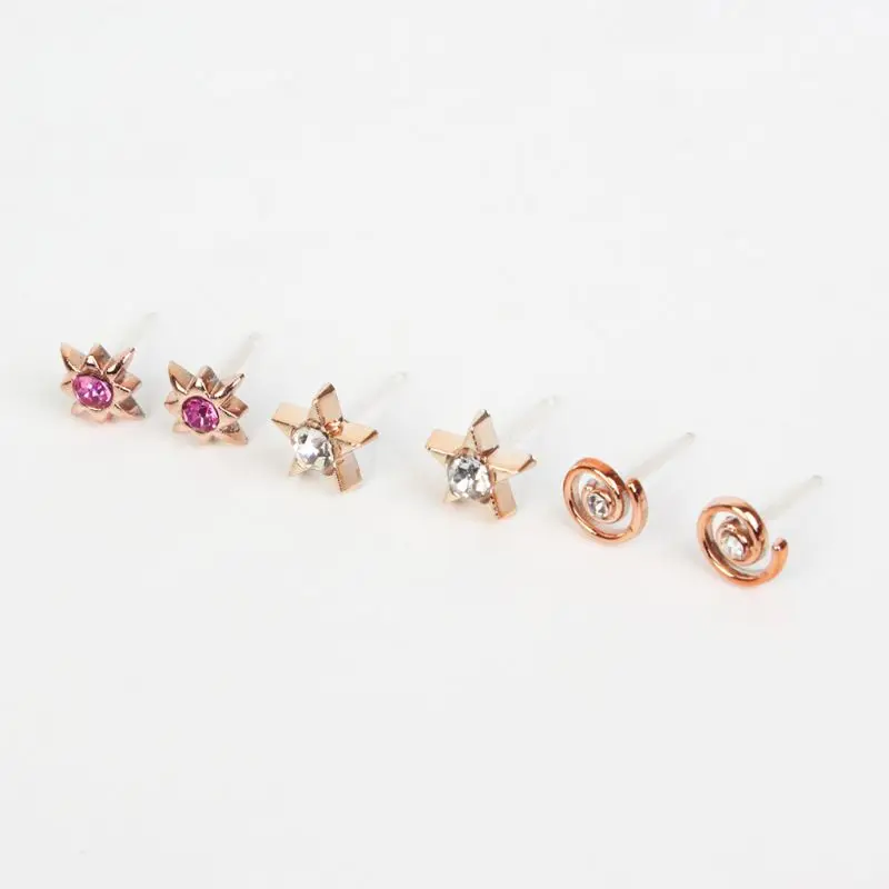 100 Pairs Kids Heart Child Earring Earrings All-match for Children's Day