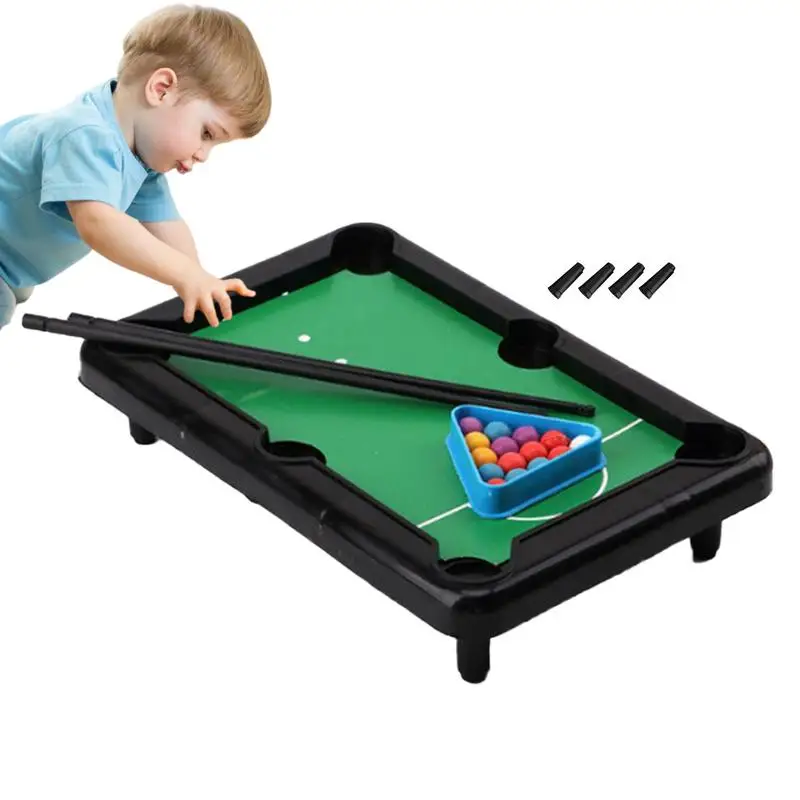 

Mini Billiard Table Mini Pool Table Tabletop Desktop Billiards Plastic Desktop Miniature Home Office Desk Stress Relief Games