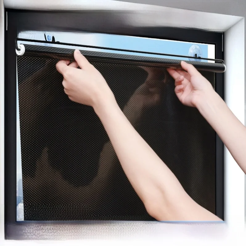 

Автоматическая рулонная штора-жалюзи с функцией отскока, современный стиль, пленка для конфиденциальности, для стеклянных балконов, внутренняя солнцезащитная штора для спальни