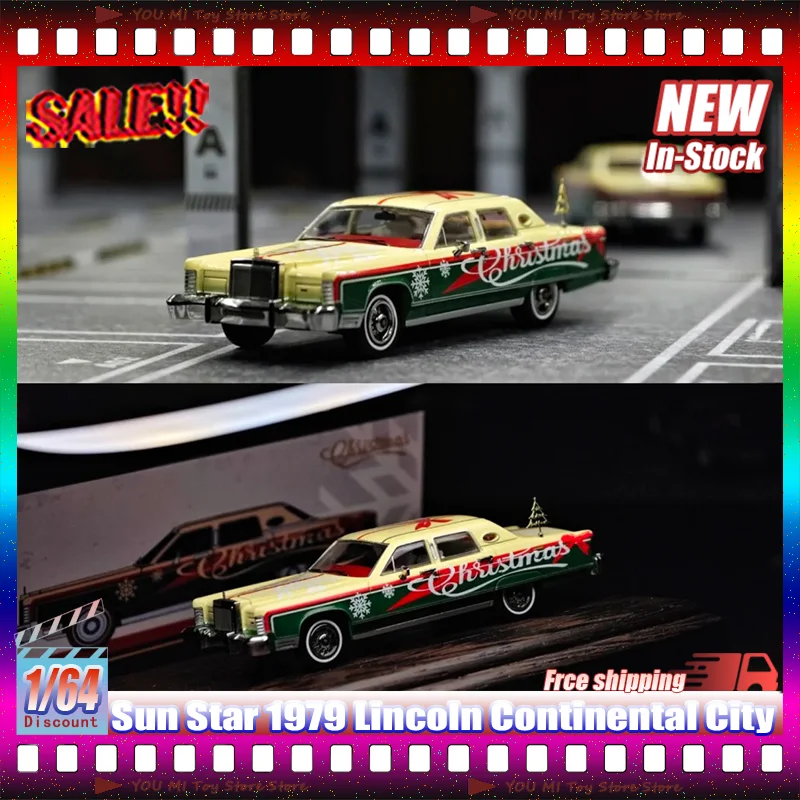 New In Stock 1:64 Sun Star 1979 Lincoln Continental City Simulation Alloy Miniature Die-Cast Car Model Children'S Christmas Gift
