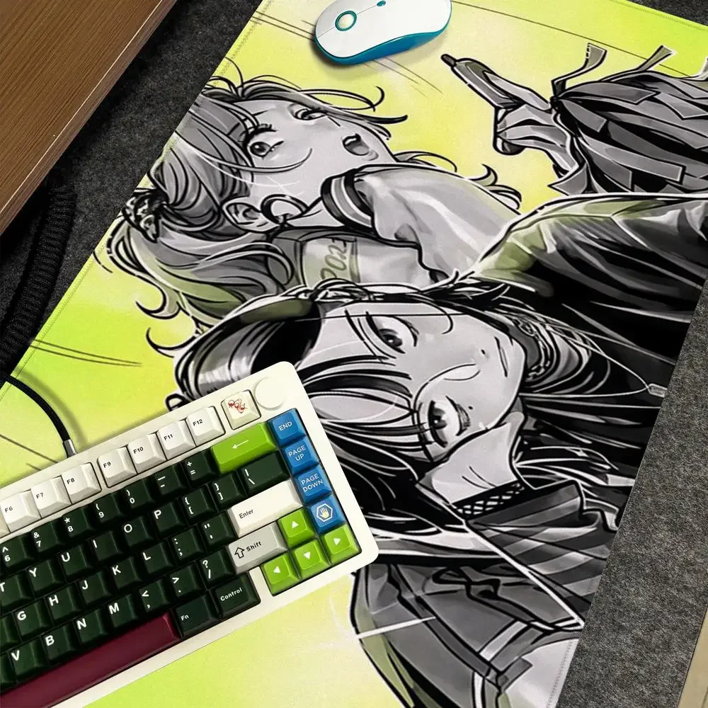 

The Guy She Was Interested In Wasn't A Guy At All Mouse Pad Xxl Computer Large Size Non-slip Gamer Keyboard 90x40cm Art Design