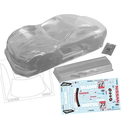 On road car 1/10 Nissan GTR GT3 Clear Lexan Body shell con spoiler posteriore per Rc drift car 257mm Tamiya tt02 Chassis kyosho fazer