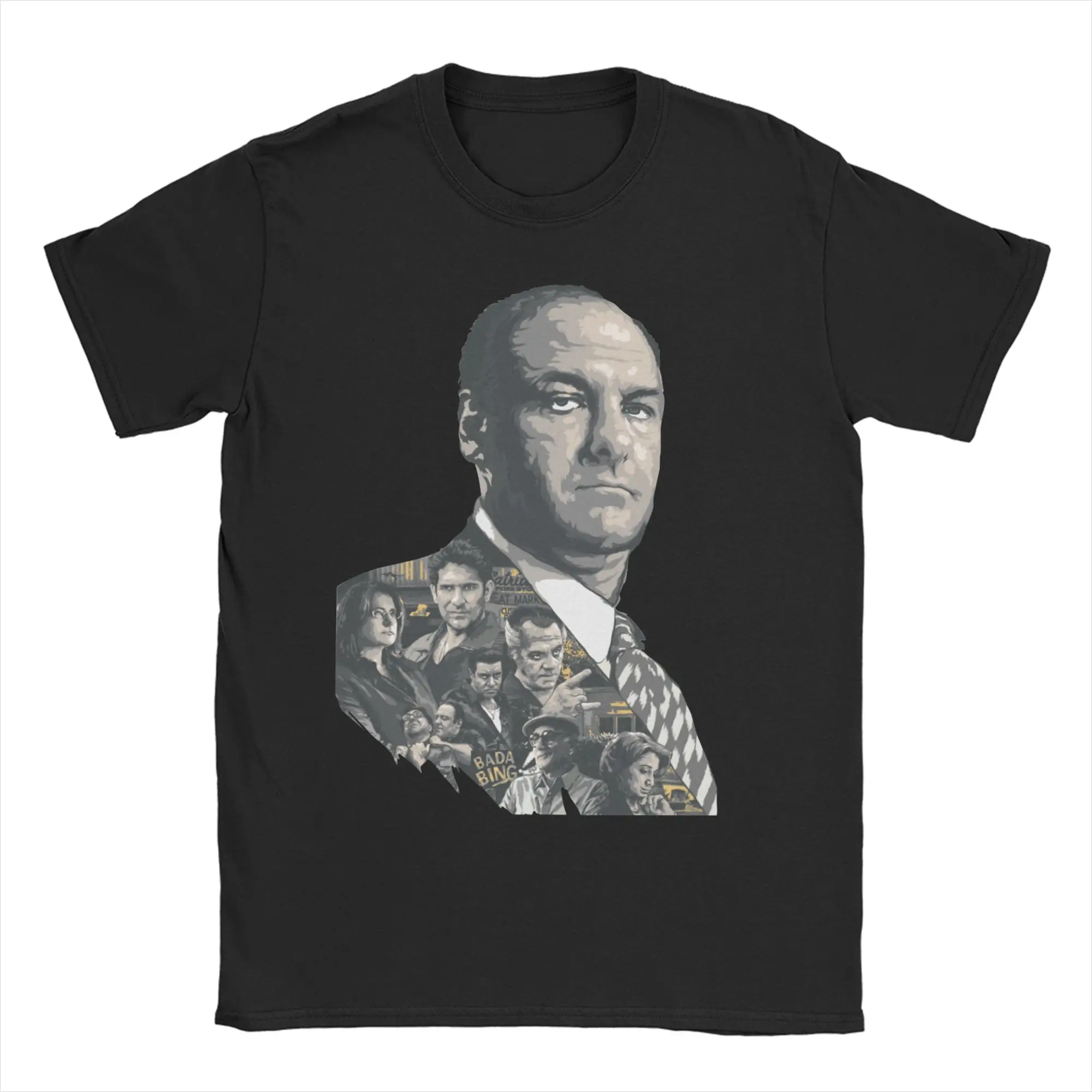 Camiseta The Sopranos para Homens e Mulheres, Série de Drama Criminal, Tops de Algodão, Camiseta Engraçada de Manga Curta com Decote Redondo, T-Shirts Plus Size