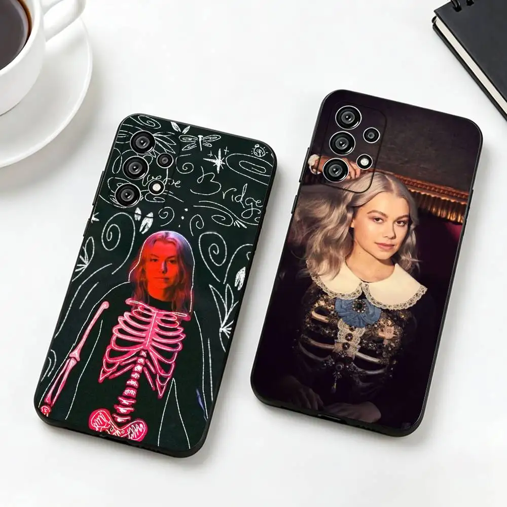 Singer-P-Phoebe B-Bridgers  Phone Case For Samsung S25,S24,S21,S22,S23,S30,Ultra,S20,Plus,Fe,Lite,Note,10,Black Cover