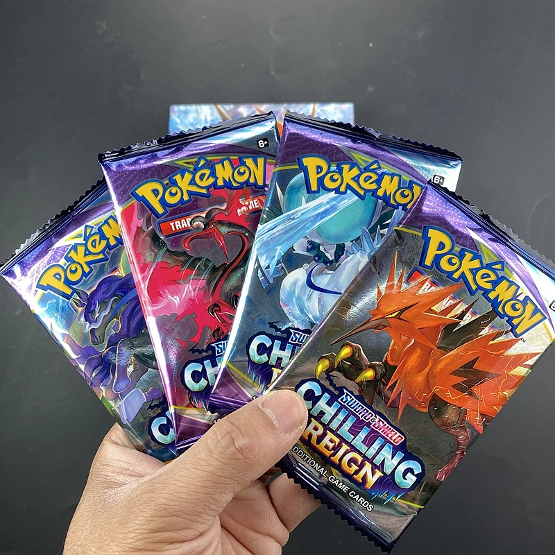 10/20Pcs Pokemon Cards TCG: Chilling Reign Sun Moon Evolutions English Trading Card Booster Box Collectible Gi