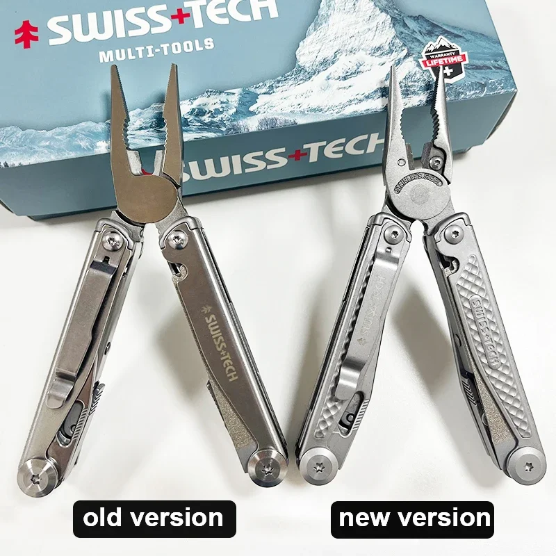 SWISS TECH 18 In 1 Multitool Folding Pliers Multi-functional Combination Tool Scissors EDC Outdoor Survival Equipment