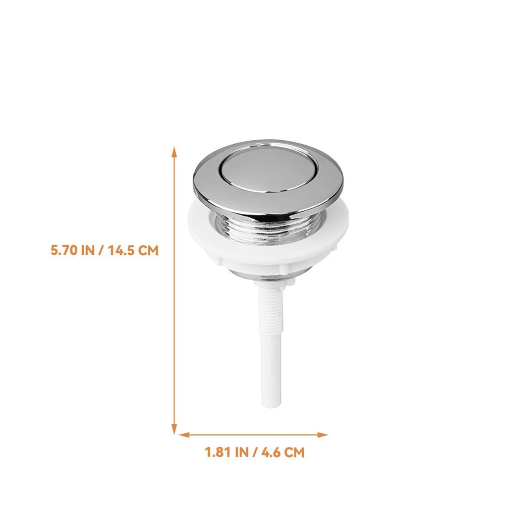 Toilet Single Flush Buttons Water Tank Round Valve Rods Push Buttons Water Saving For Cistern Bathroom Toilet Accessories