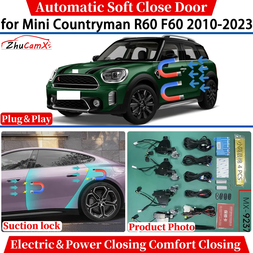 

ZhuCamX for Mini Countryman R60 F60 2010-2023 Car Automatic Soft Close Door Electric Power Comfort Closing Suction lock System