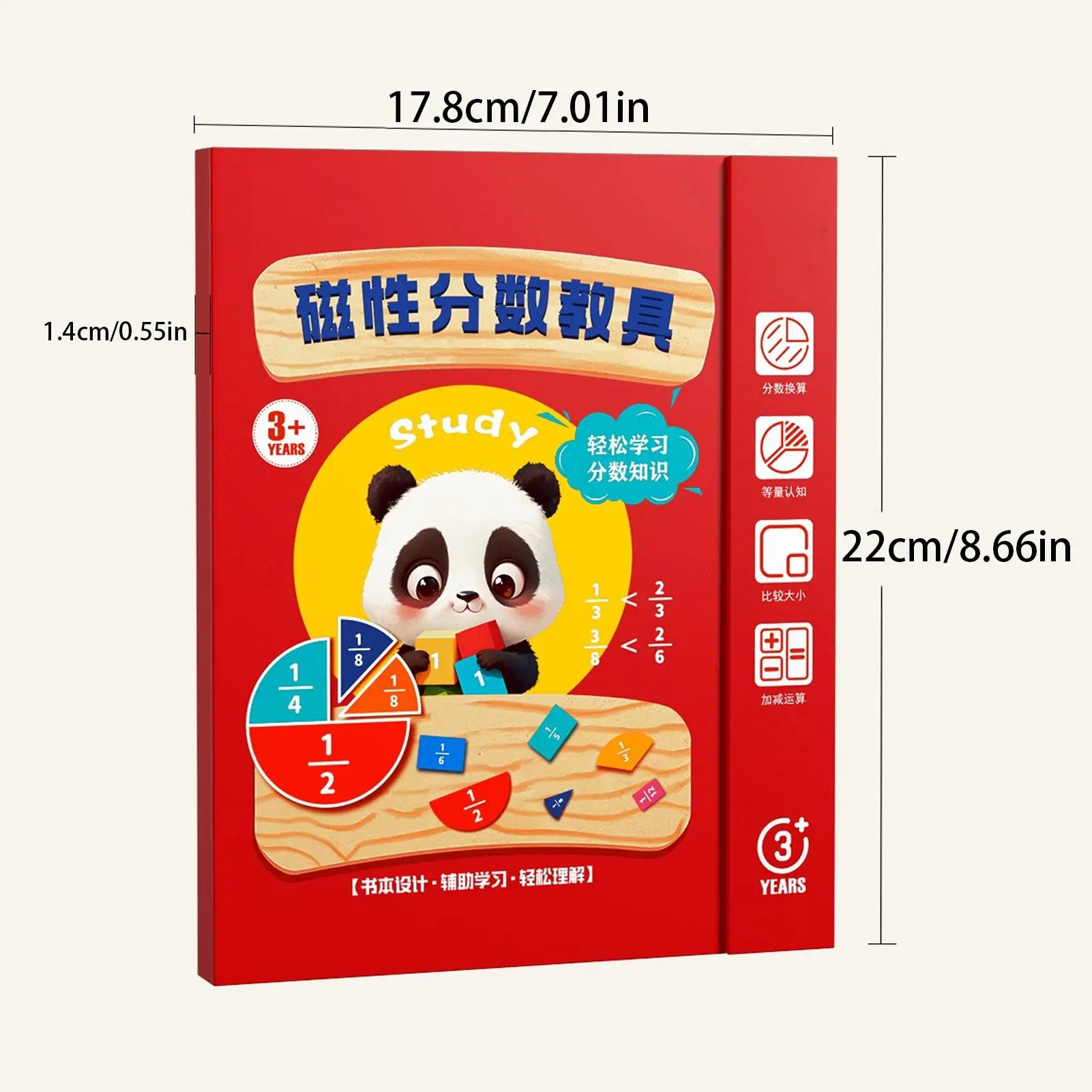 Magnetic Fraction Demonstration Book Fractions For Kids Educational Math Toy For Study Game Activity Classroom Demonstration