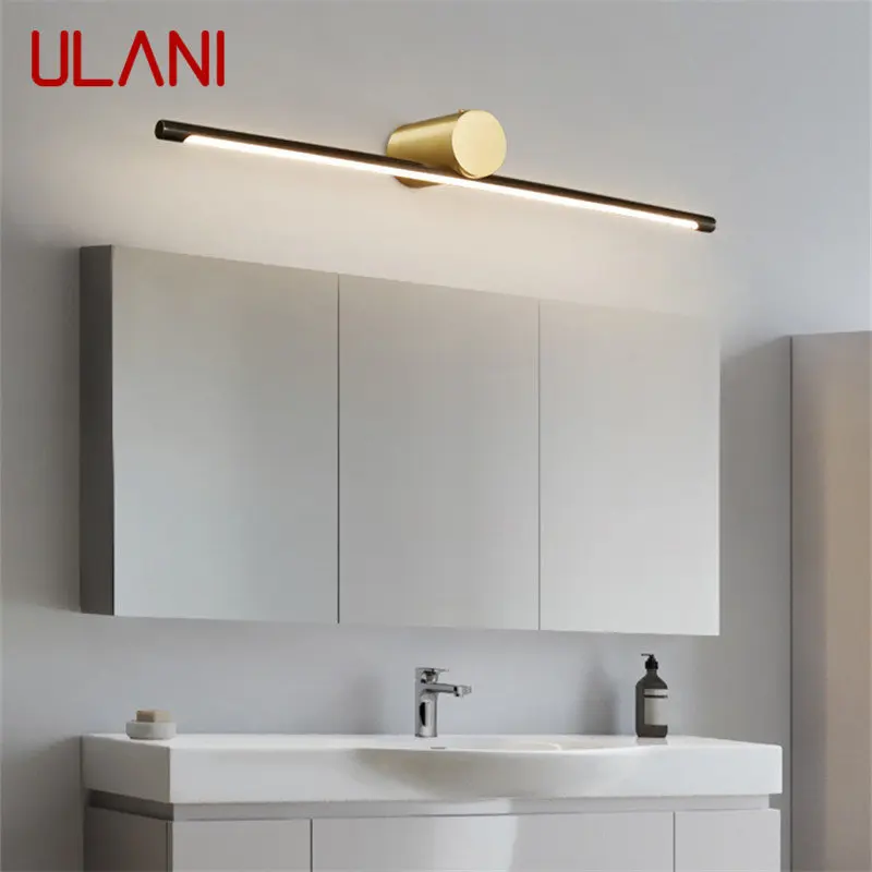 ULANI Contemporary Brass Vanity Fixture specchio luce anteriore Led 3 colori dispositivo da bagno bagno trucco semplice lampada da parete