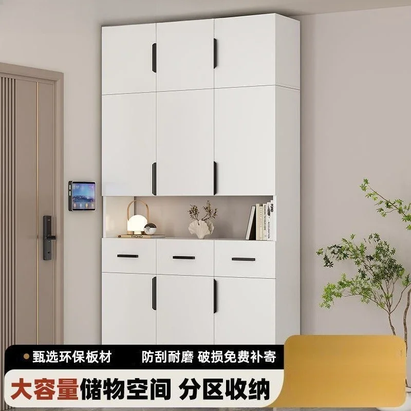 Entrance shoe cabinet home entrance against the wall multi-functional integrated heightening multi-layer storage locker storage
