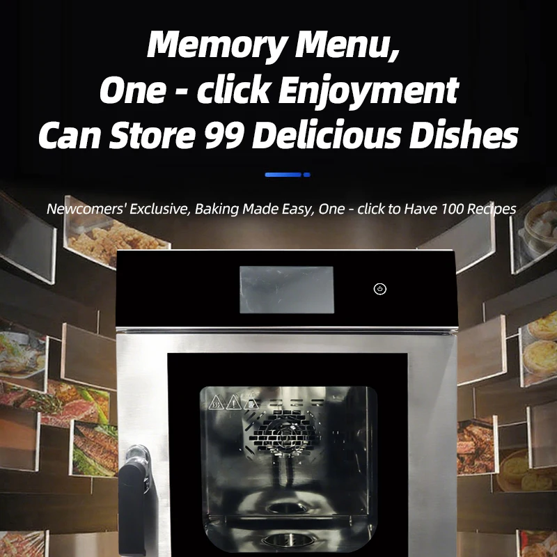 【2026】Horno de vapor combinado compatible con WiFi con gestión de menú conectado en la nube Vaporizador combinado Energy Star con 360 °   Distribución de vapor