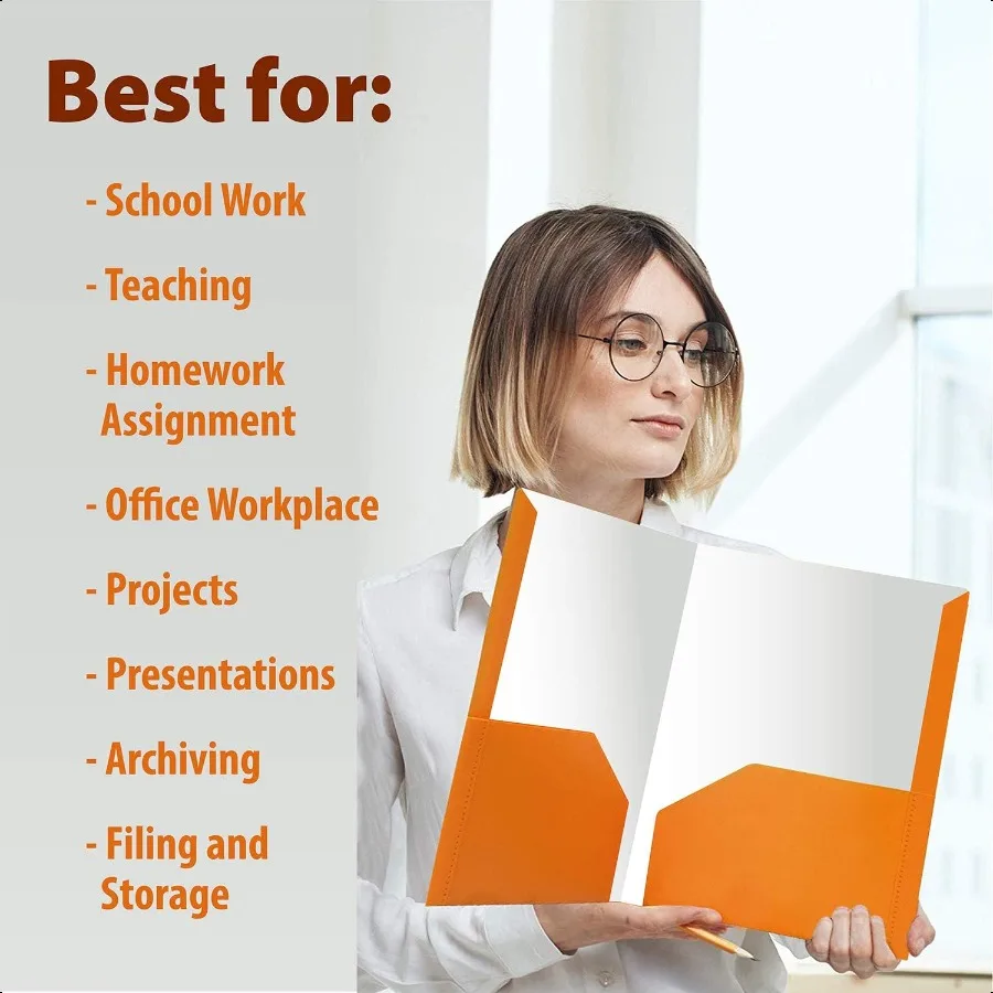 مجلدات الورق الملونة السائبة مع جيوب مجلدات الجيب الثقيلة بالجملة لمدة 3 مجلدات حلقية 50 مجلدًا في 6 ألوان