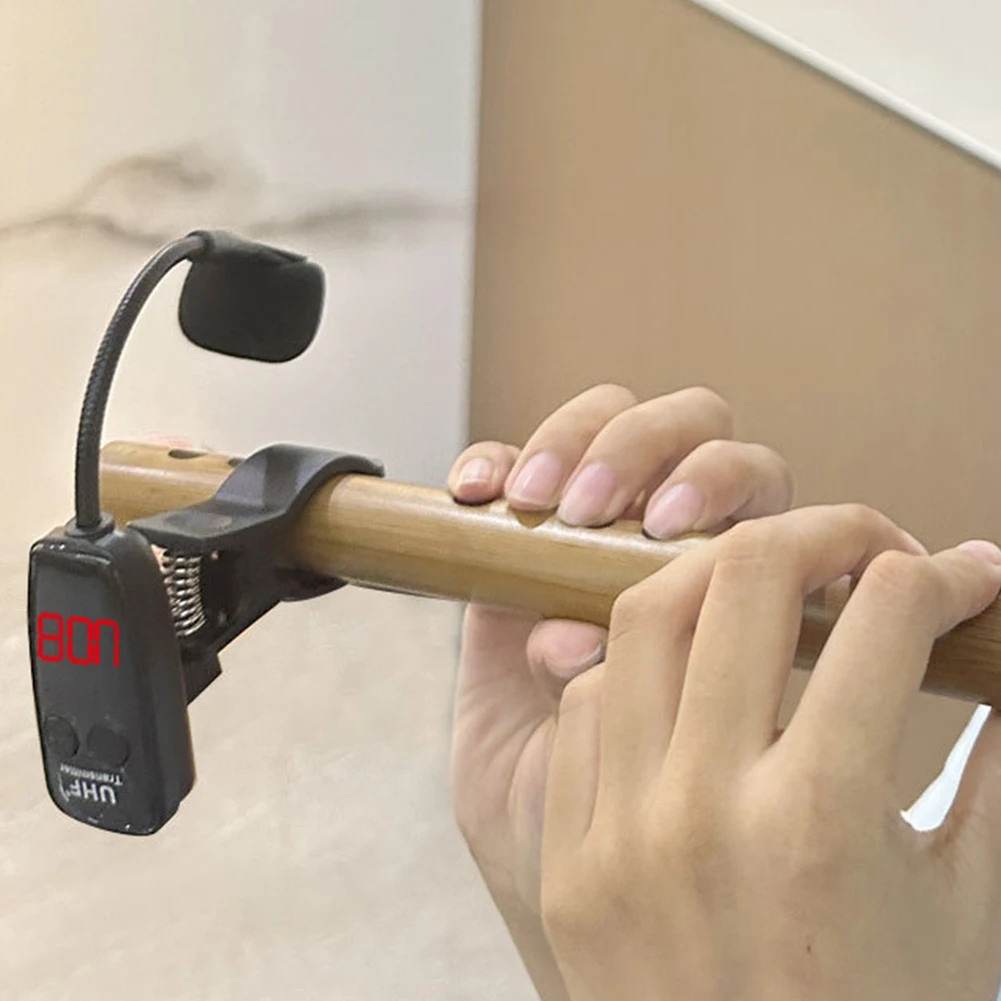 

UHF беспроводные инструменты, микрофон с зажимом на беспроводном приемнике и передатчике, микрофон для музыкальных инструментов для кларнета, флейты