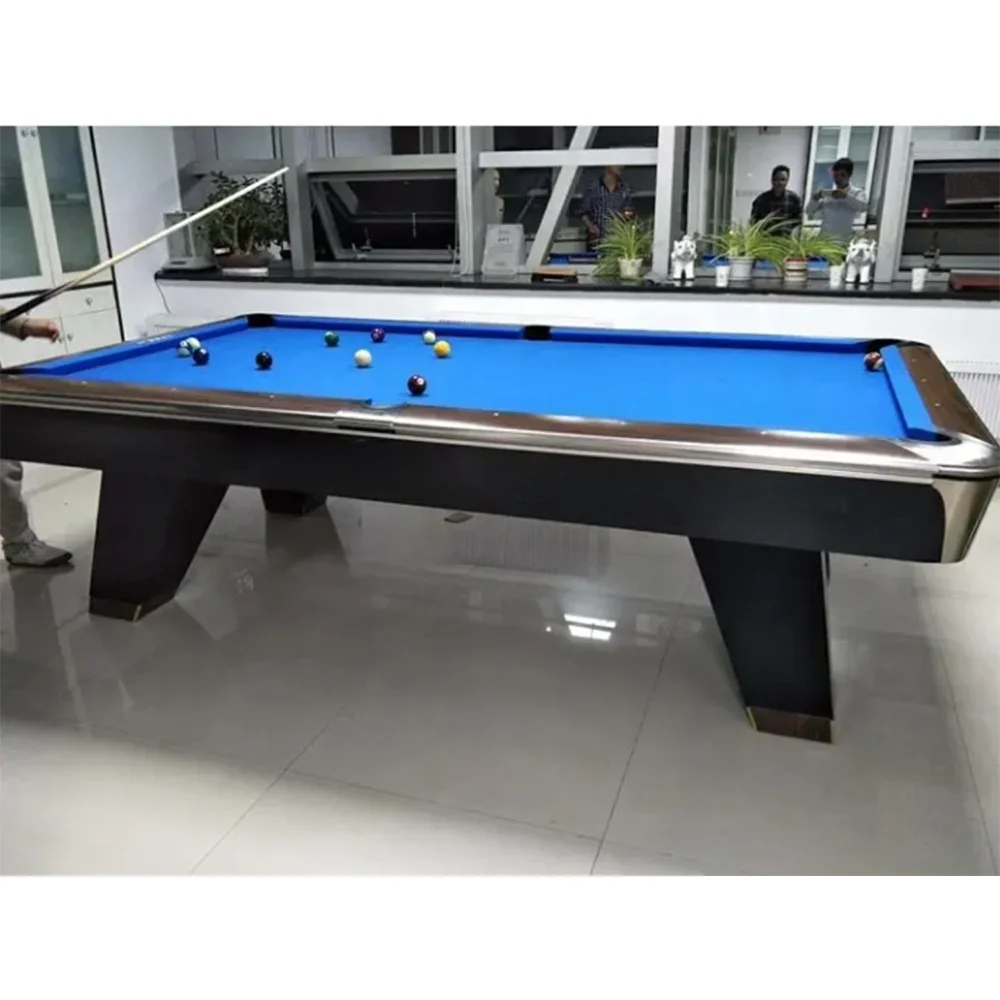 2026 High End Durable Rubber Cushion Custom Snooker Table 9ft Slate Wood Pool Table Drop Pockets Low Price for Billiards Enthusi
