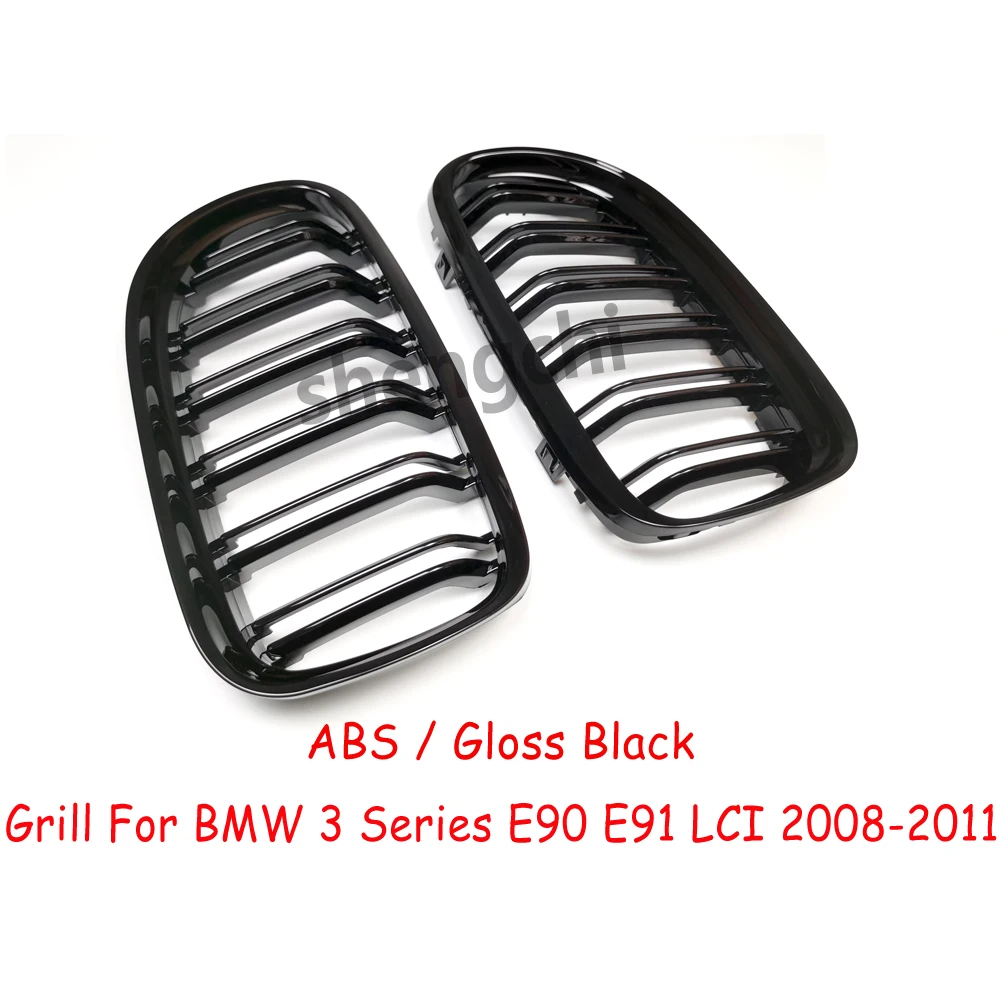 E90 LCI ABS Gloss Black Front Bumper Kidney Grill For BMW 3 Series E90 E91 318i 320i 323i 325i 328i 330i 335i Grille 2008-2011