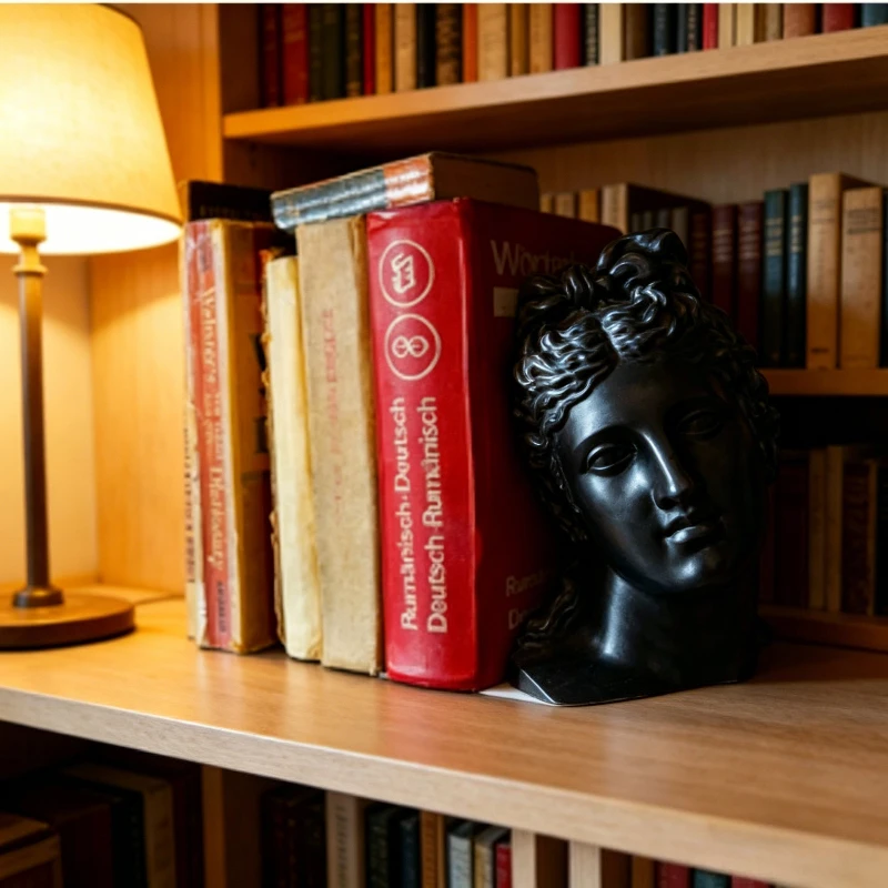 Porte-livres Apollo, dieu du soleil, décoration de bureau sur le thème de la mythologie grecque, porte-livres artistique élégant, cadeau unique pour les enseignants, les savants et les amoureux des livres
