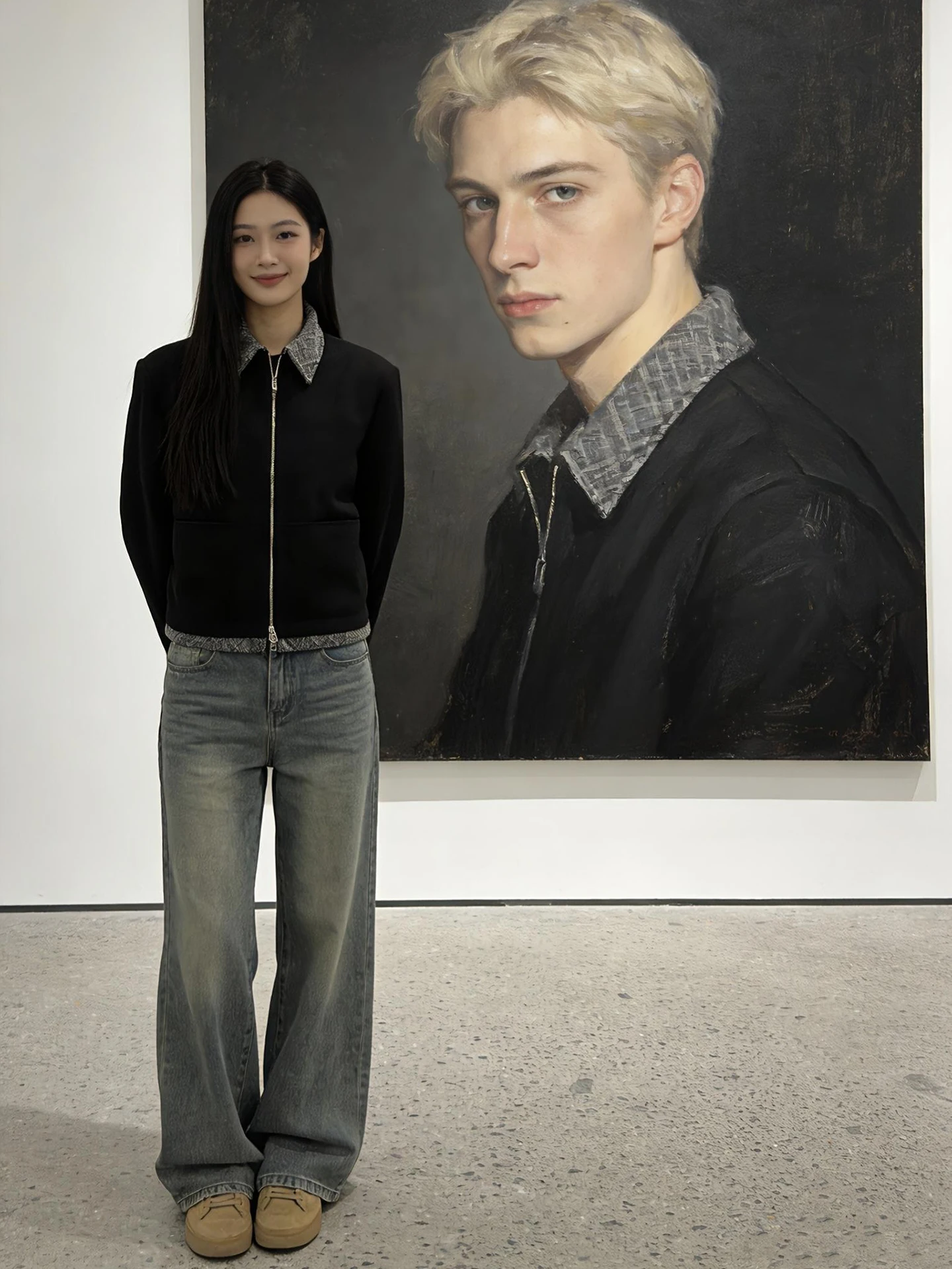 

American Sle Vintage Blue Flared Jeans Men's Spring Trendy Loose Wide Leg Straight Cut Pants Youth Wear Daily Casual Jeans