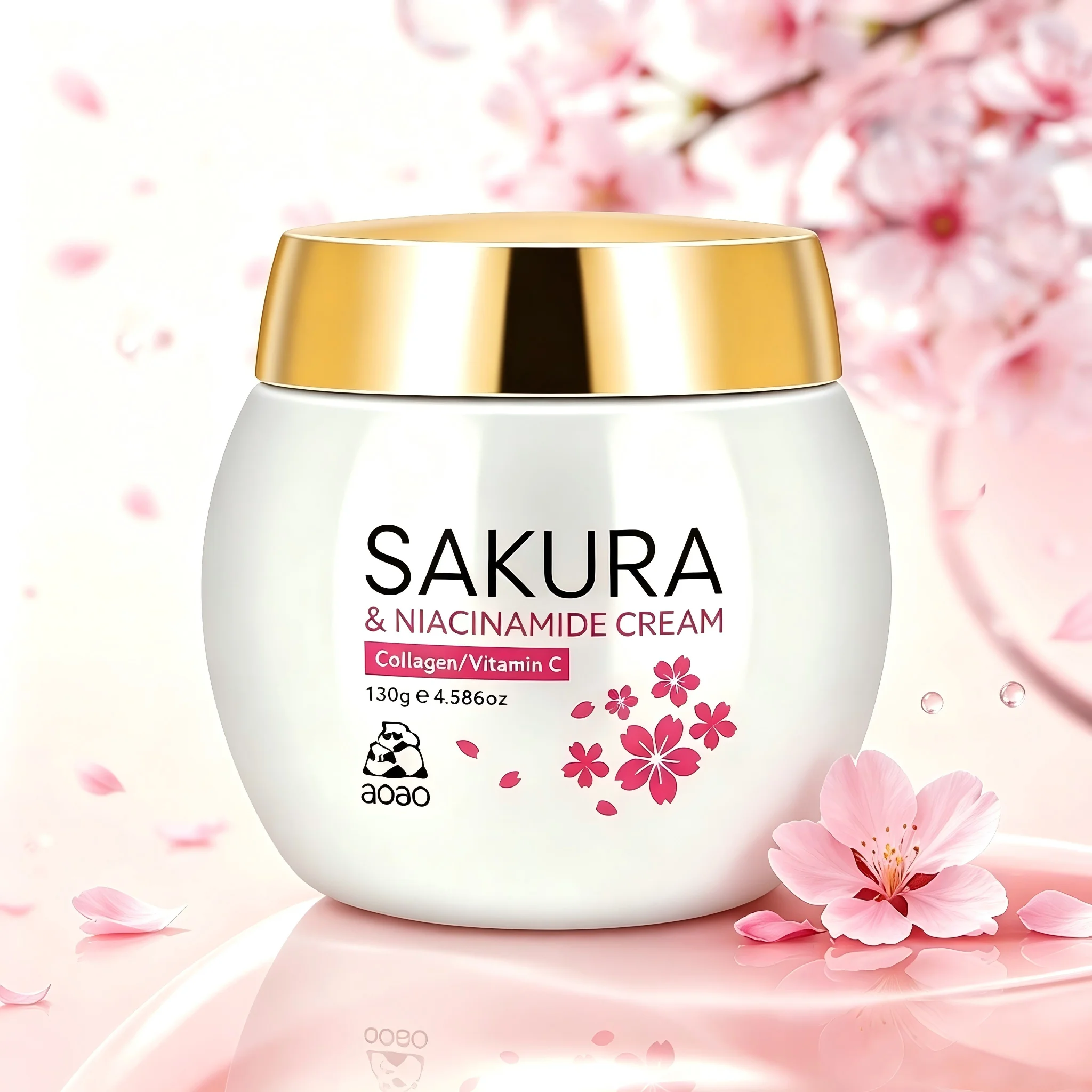 Sakura Face Cream | Infused With Collagen And Niacinamide To Deeply Nourish Dry Skin. Apply To Face And Neck For Complete Care.