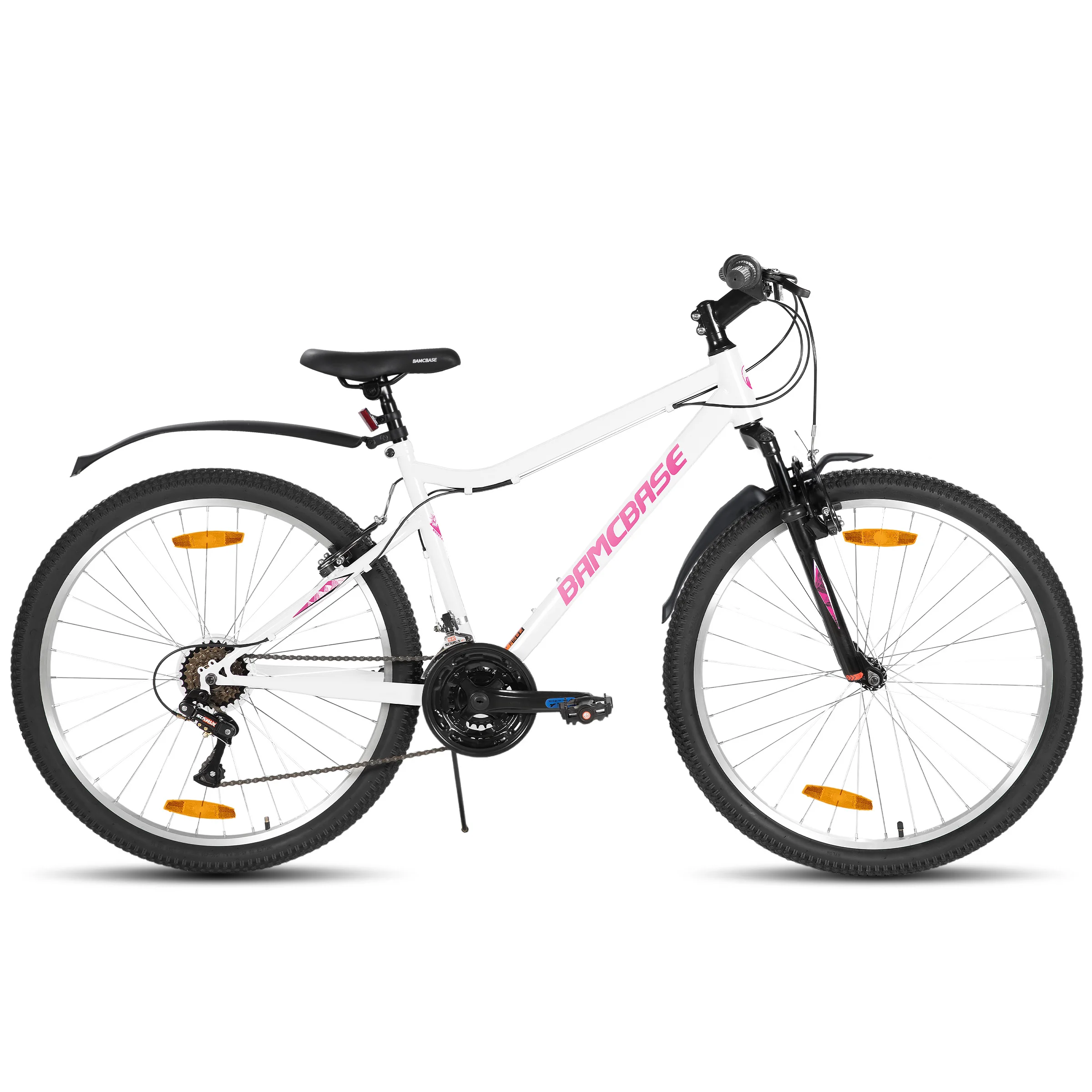 Hiland 26-Zoll-Damen-Mountainbike, 18-Gang-Schaltung, Mountainbike mit V-Bremsen vorne und hinten, robustes Mountainbike für Damen