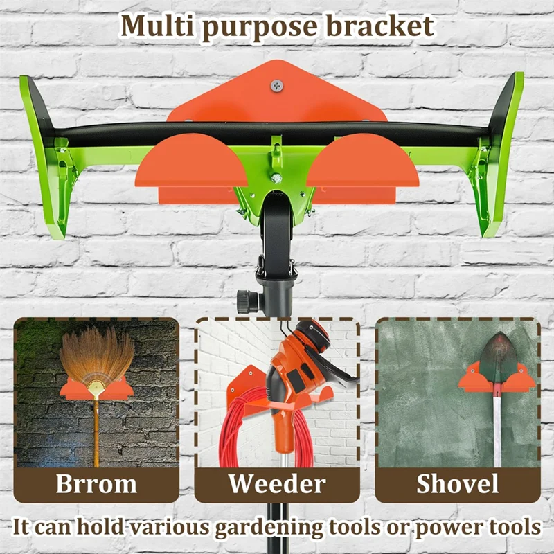 AT02-Grass Eater Hanger, Heavy Duty Trimmer Rack, Garage Organizer And Storage Hooks, Wall Mounted Grass Trimmer Rack