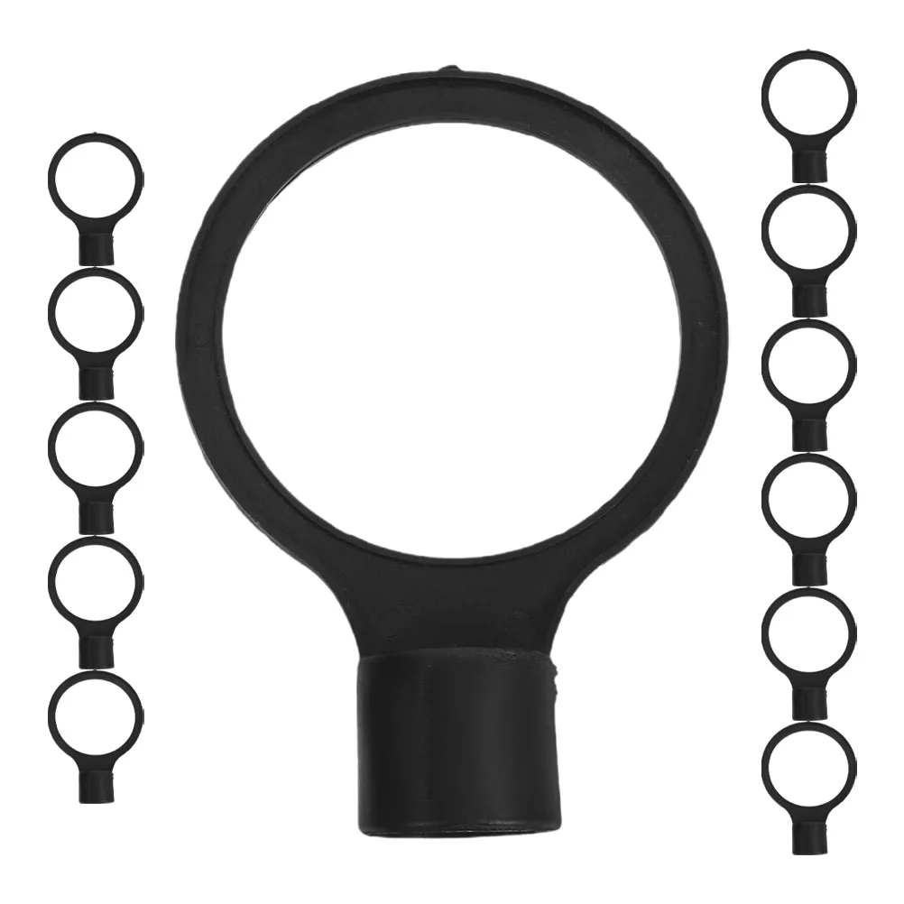 Conector de cono de seguridad, eslabón de cadena, conos de tráfico de plástico, aislamiento de conducción, muelle, conectores negros de calle, barrera de estacionamiento, 12 Uds.