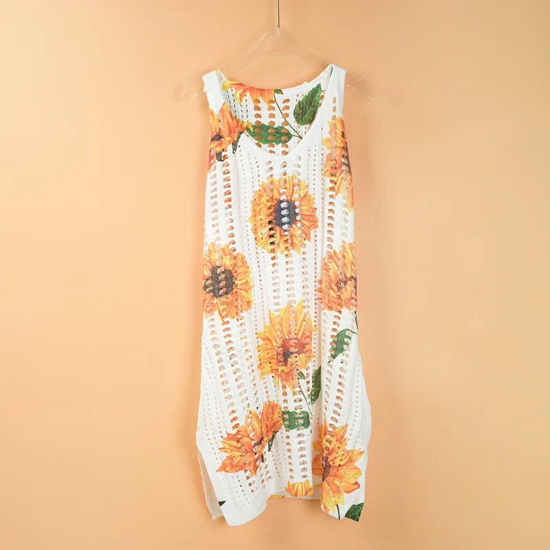 المرأة الولايات المتحدة العلم الكروشيه متماسكة فستان شاطئ صغير ، بلا أكمام ، الملونة شبكة غطاء Ups ، سترة غير رسمية ، الصيف زلة اللباس ، 17 ألوان