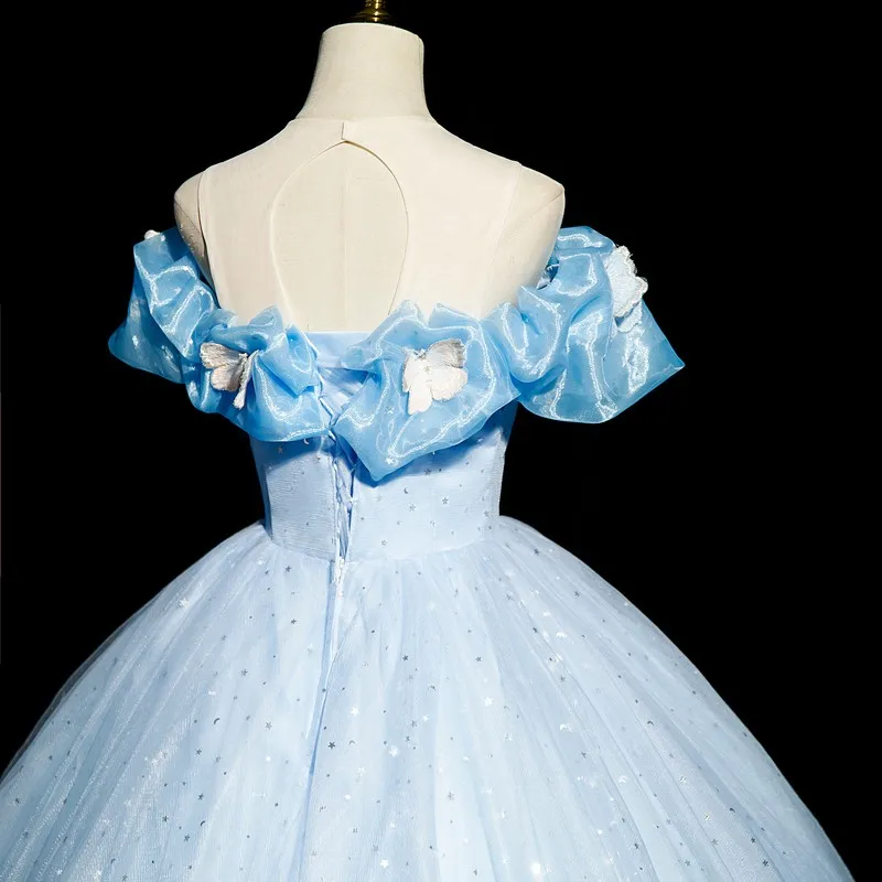 Vestidos de quinceañera con lentejuelas y estrellas para mujer, brillante vestido de fiesta, vestido clásico de mariposa para baile de graduación, dulce, personalizado