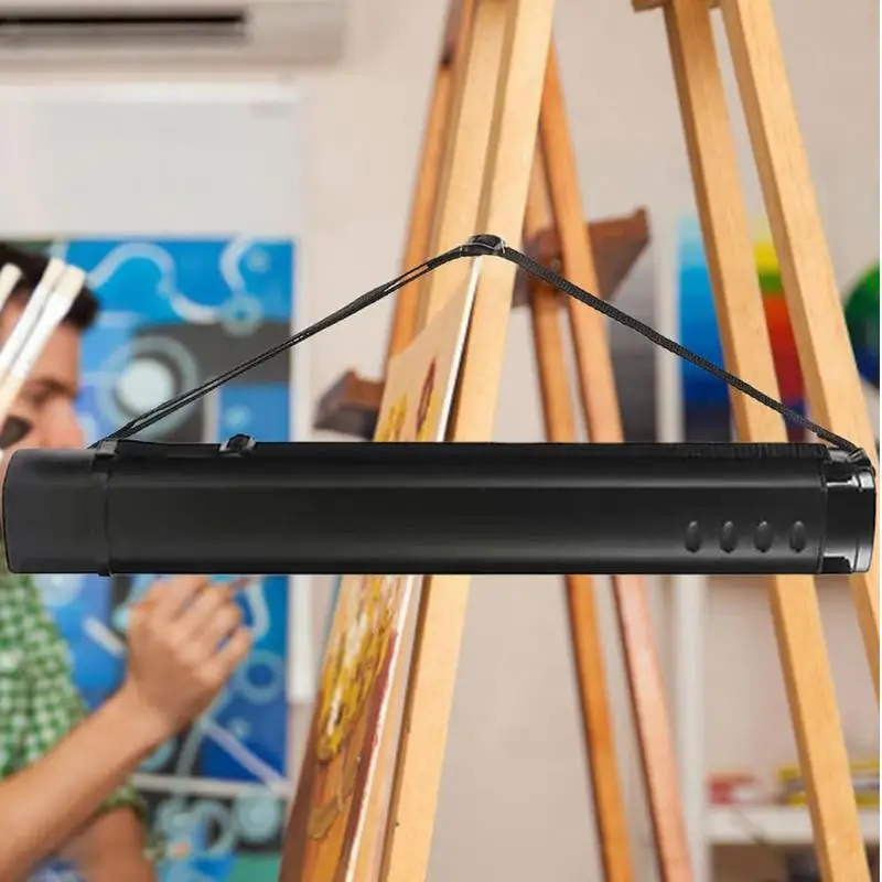 Porta poster con tubo per poster con cinturino Tubo flessibile estensibile Tubo di stoccaggio portatile Progetto di stoccaggio per poster Piani da pavimento