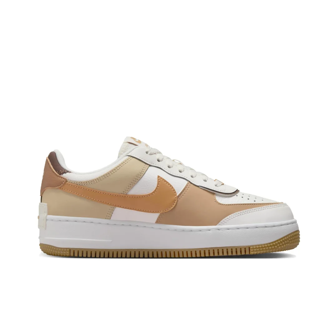 Nike Air Force 1 Shadow Low Women's board Shoes Comfort breathable Casual Shoes Cushioned and lightweight sneakers Brown&White