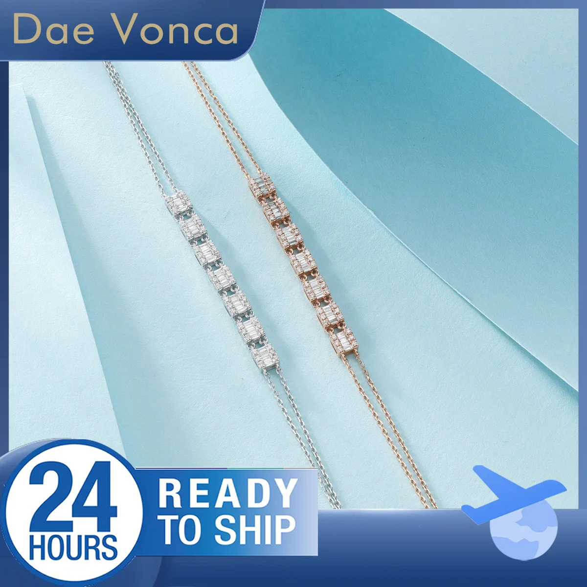 

18K White/Rose Gold Total 0.39ct Natural Diamond Bracelet Sugar Cube Shaped Classic Half Hoop Natural Diamond Bracelet