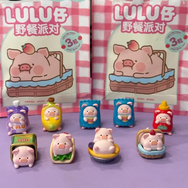 جديد حقيقي لولو الخنزير نزهة سلسلة الحفلات حقيبة أعمى Kawaii سطح المكتب الحلي الفتيات الهدايا العصرية اللعب المقتنيات الجميلة
