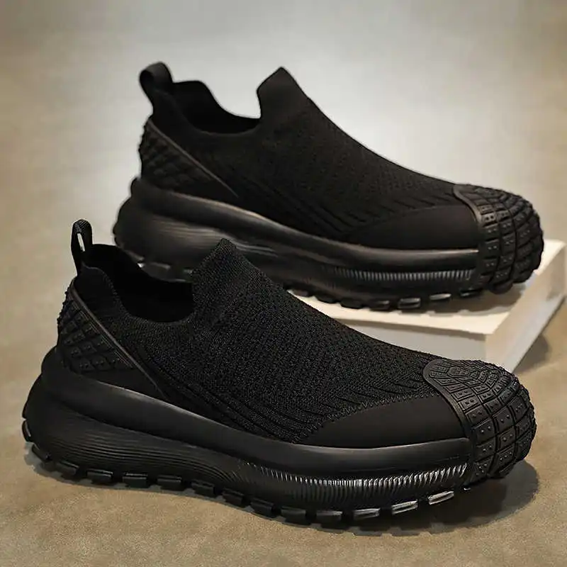 PU Leather Massive Men Fashion Sneakers Woven Green Trainers Vulcanized Shoes Man Sports Loafersy Health Deals 2025elegant