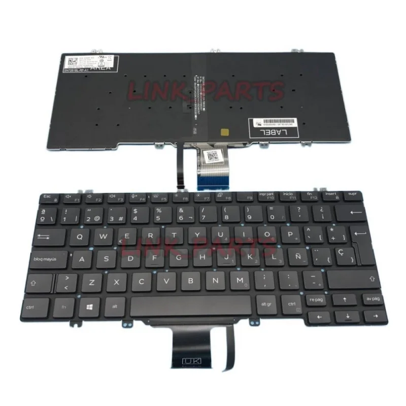 Teclado Español Latino Retroiluminado para DELL Latitude 7300 5300 5310 (No Compatible con 7300 2 en 1) Repuesto para Portátil